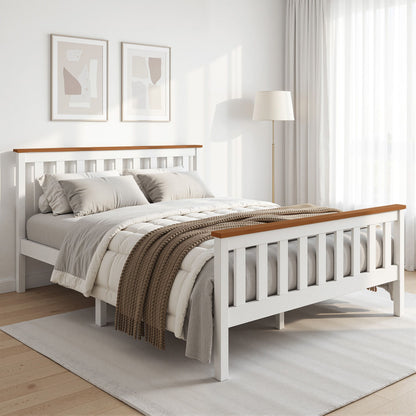 Artiss Double Wooden Bed Frame | White Pony Design for Kids