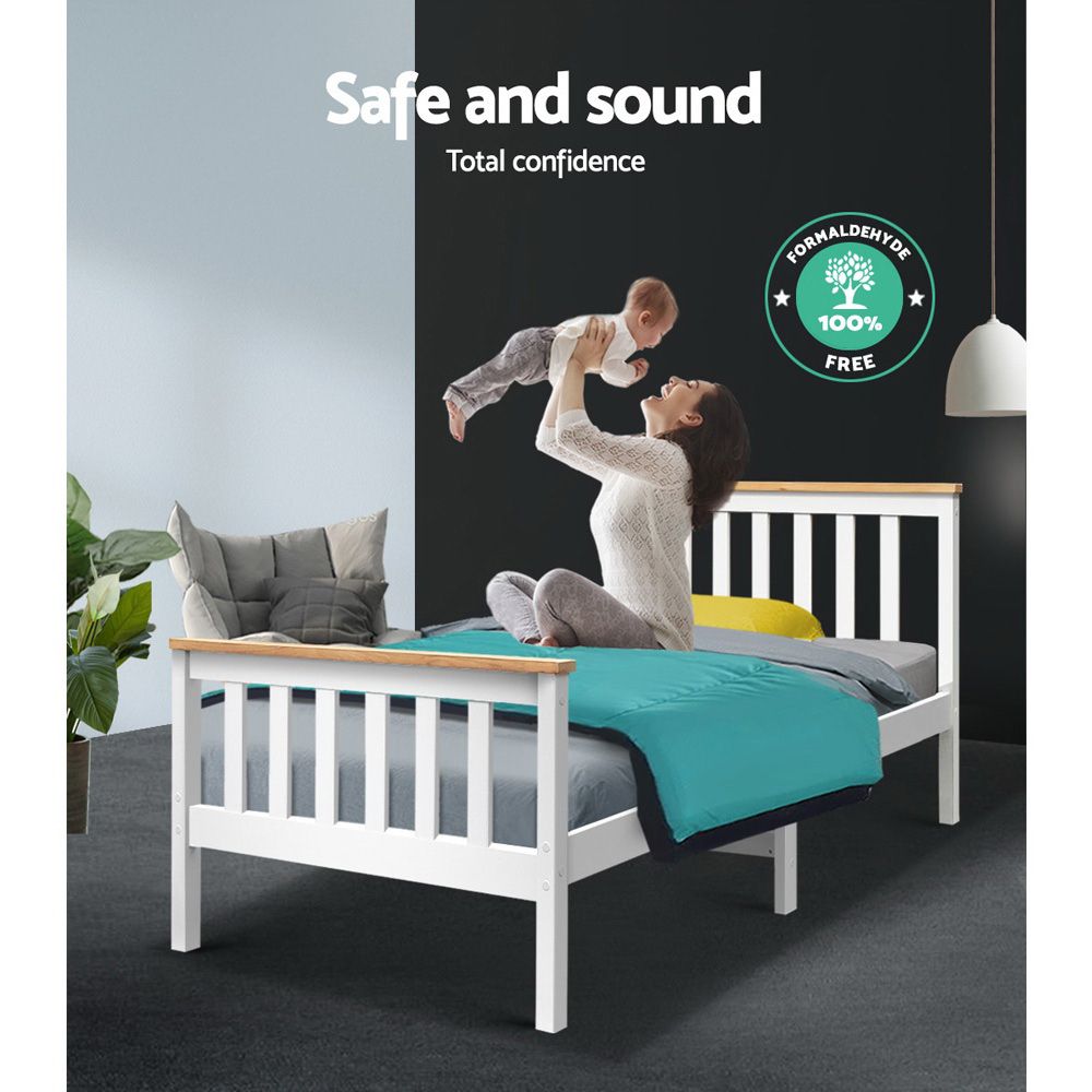 Artiss Single Wooden Bed Frame Bedroom Furniture Kids