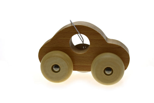 Kaper Kidz Natural Wooden Toy Car designed for toddlers, ideal for imaginative play at home.