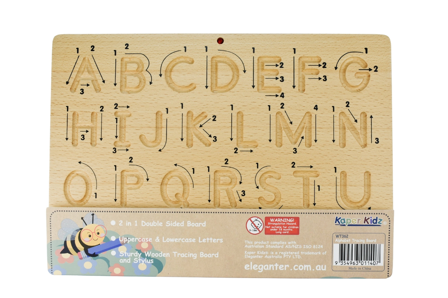 Kaper Kidz Double Sided Alphabet Tracing Board for Kids - Interactive learning toy for home