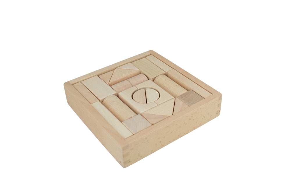 Natural Wooden Building Blocks Set | 22 Pieces for Kids Play – Kids ...