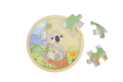 Wooden 9 Piece Koala Jigsaw Puzzle | Vibrant Wildlife Design