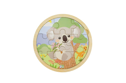 Wooden 9 Piece Koala Jigsaw Puzzle | Vibrant Wildlife Design