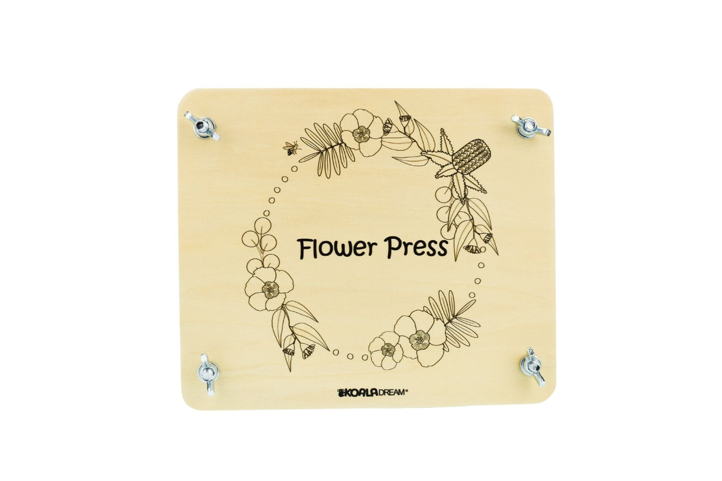 Wooden Australian Flora Flower Press Kit | Natural Wood Craft Set