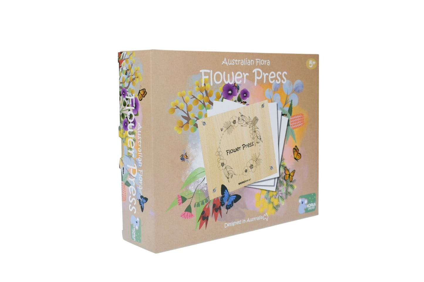 Wooden Australian Flora Flower Press Kit | Natural Wood Craft Set