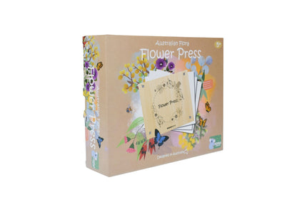 Wooden Australian Flora Flower Press Kit | Natural Wood Craft Set