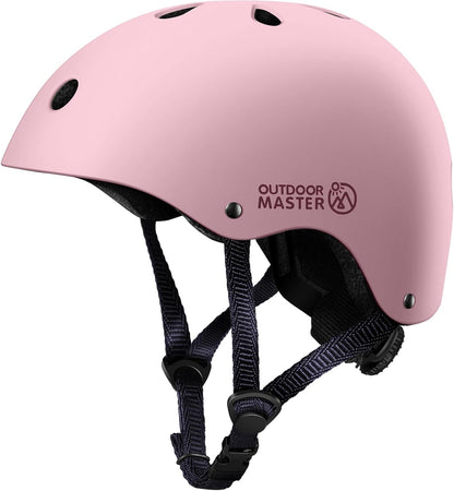 Outdoor Master Youth & Kids Bike Helmet Light Pink Large