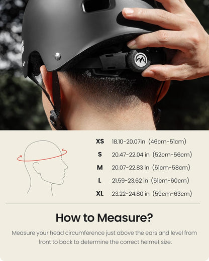 Outdoor Master Skateboard Cycling Helmet for Adults Black Small