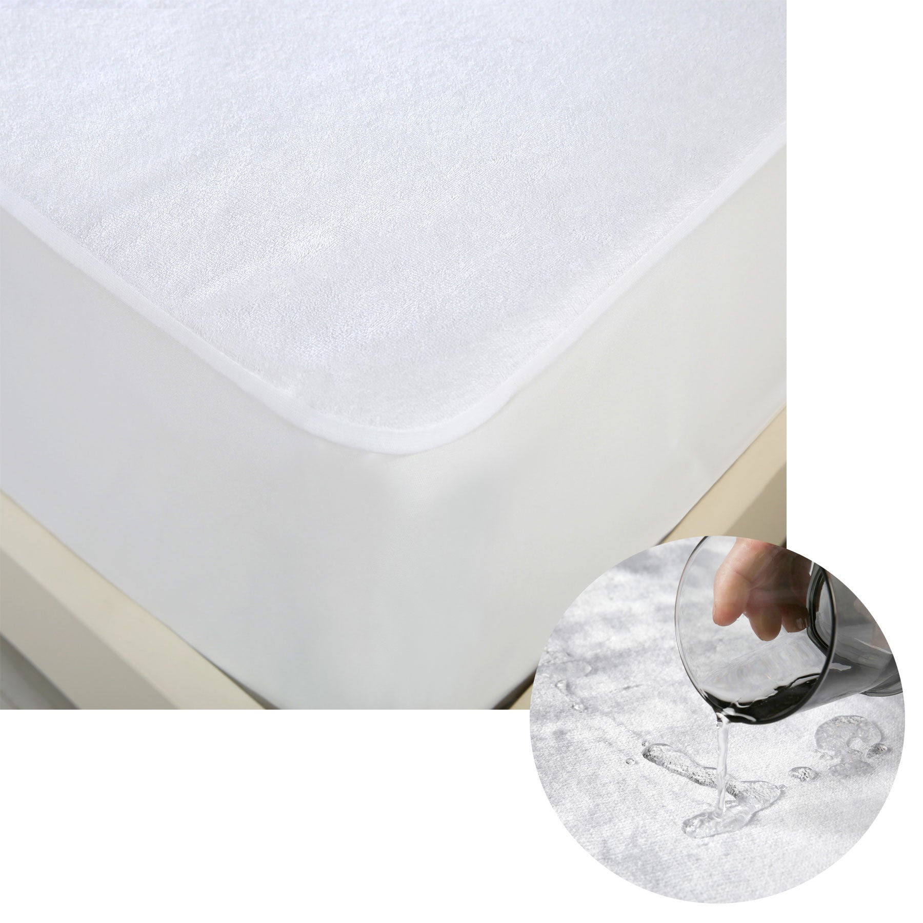 Waterproof cotton mattress protector for childrens bed, single size - durable and easy to clean.