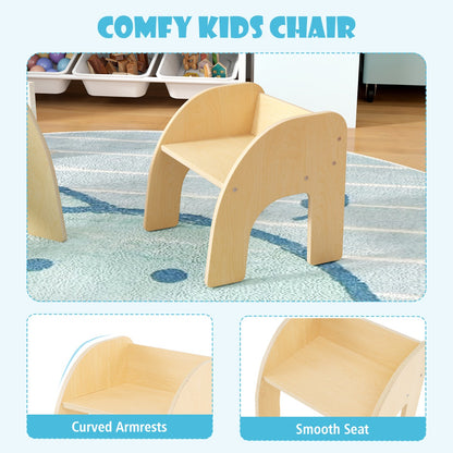 Kids Activity Table And Chair Set | Natural Wood Wide Tabletop