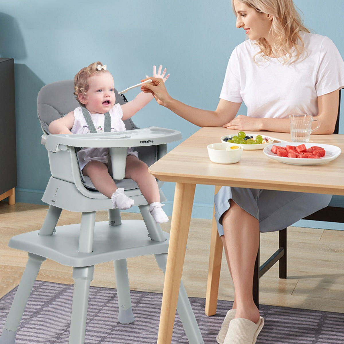 Multipurpose building block table with removable, washable tray offers creative play and easy cleanup for young children.