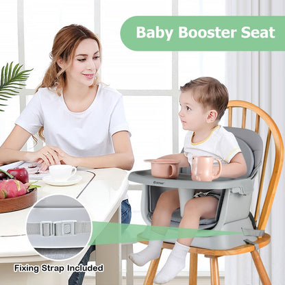 High Chair Grey | 8-in-1 Convertible Seat with Block Table