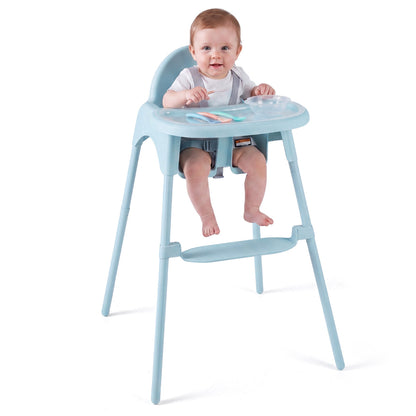 Blue 4-in-1 Convertible Baby High Chair | 2 Heights & Tray