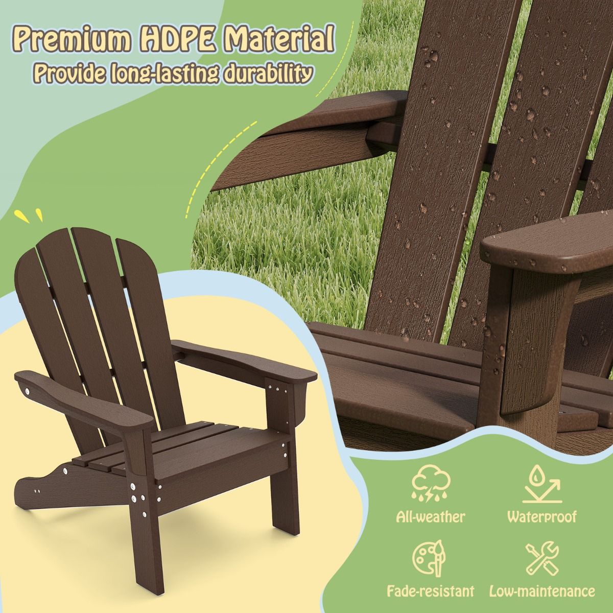 Toddler Lawn Chair | Brown Comfort