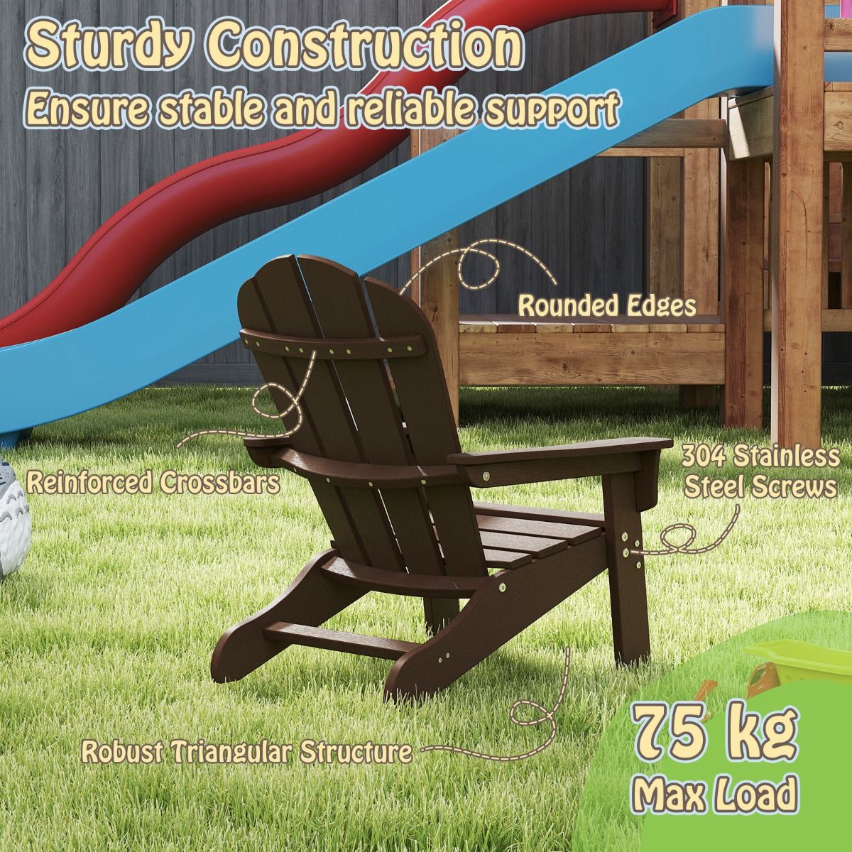 Toddler Lawn Chair | Brown Comfort