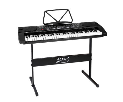 Black 61-Key LED Keyboard Piano | Kid-friendly electronic piano for creative play and learning.