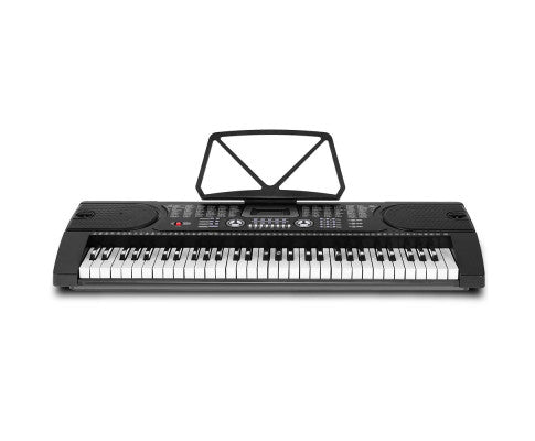 Alpha 61 Keys LED Electronic Keyboard Piano Black - Kids Mega Mart