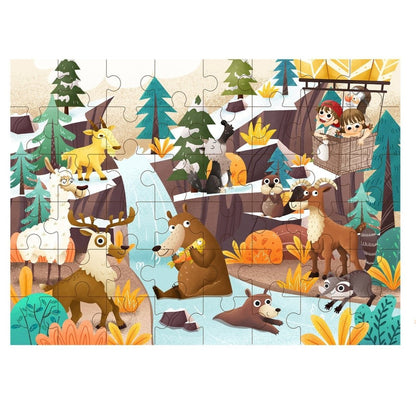 Colorful 48-piece Alpine jigsaw puzzle for kids indoor entertainment - engaging, educational play.