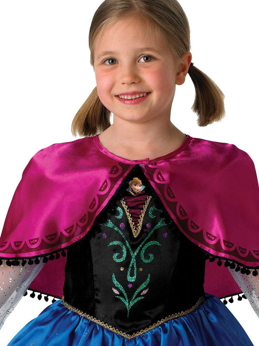 Anna Frozen kids costume with Disney Princess design for imaginative play at home.