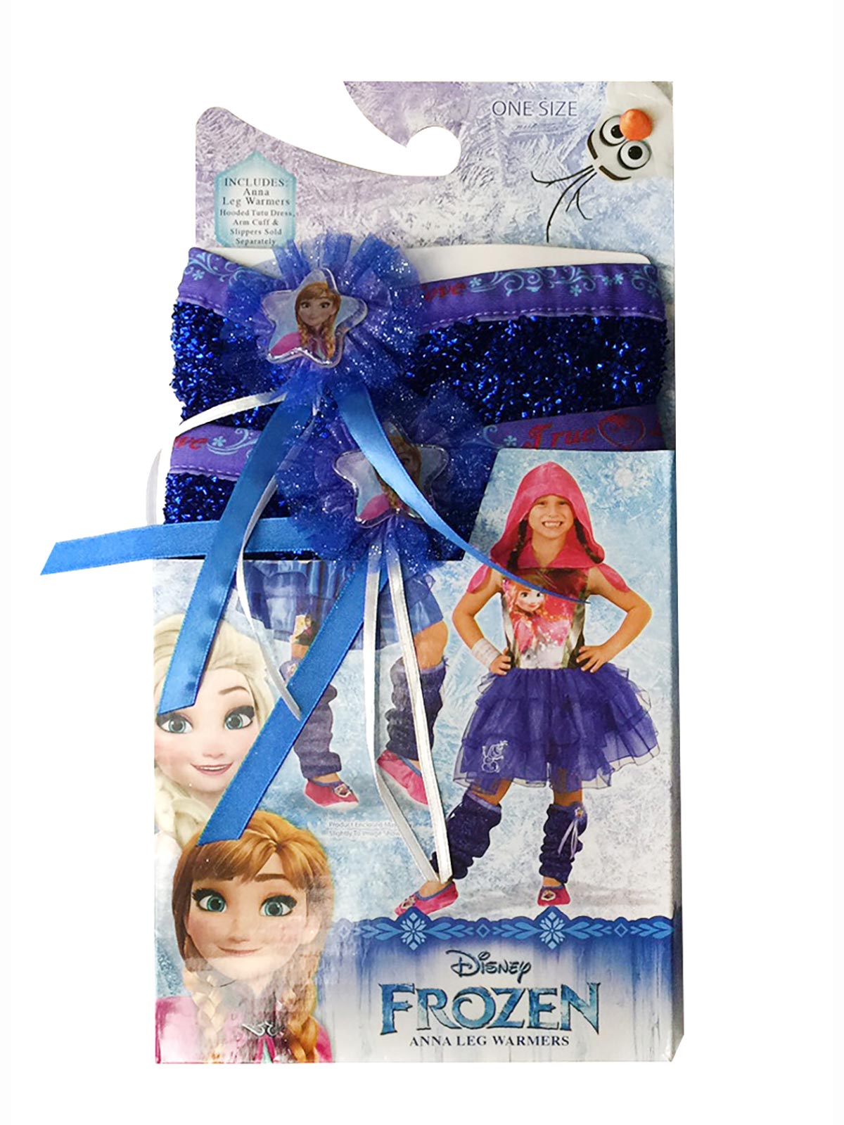 Sparkly Anna leg warmers inspired by Disney Frozen, perfect costume accessory for kids.