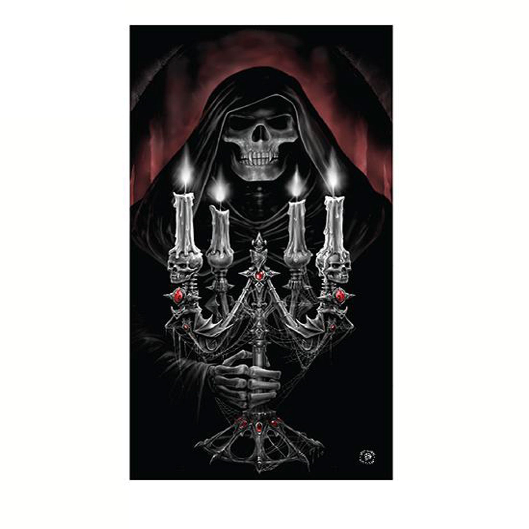 Anne Stokes Candelabra Beach Towel for kids with mystical design, perfect for pool and beach.