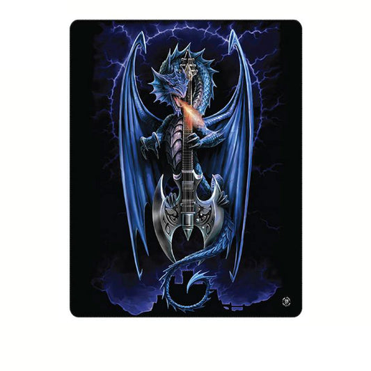 Anne Stokes polar fleece throw blanket featuring enchanting fantasy art ideal for kids room.