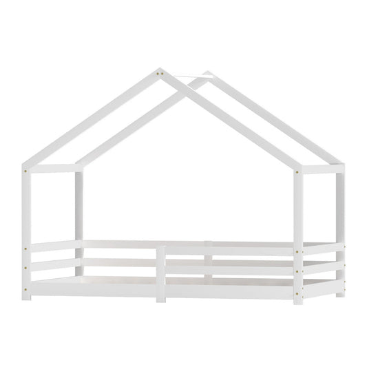 Artiss Kids Single House Frame Bed in White, perfect for a playful and cozy bedroom.