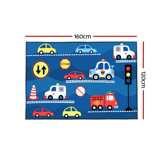 Soft washable 120x160cm kids floor rug with short pile for cozy play area.