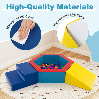 3 Piece Baby Foam Climbing Set | Ball Pit | Multicolor Ocean Balls