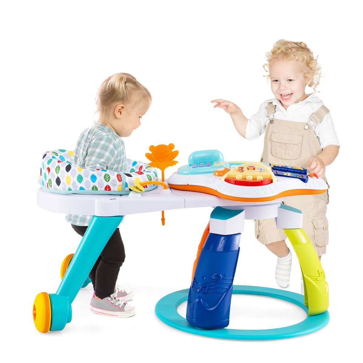 Baby Activity Center | White Adjustable 3-in-1 Fun Tabletop