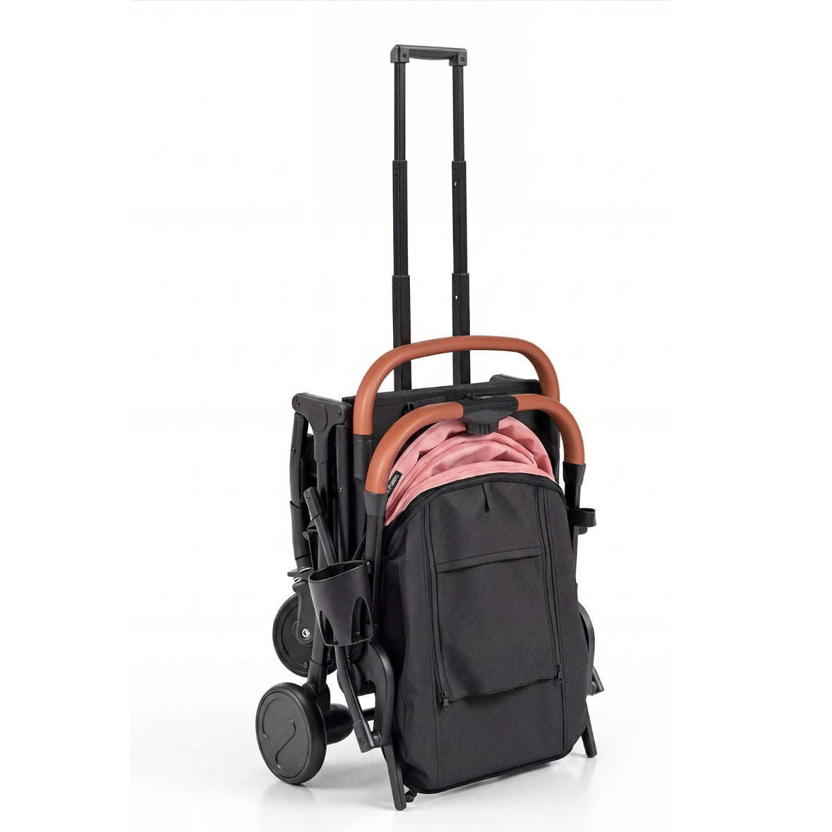 Pink Lightweight Baby Stroller | Adjustable Backrest & Footmuff