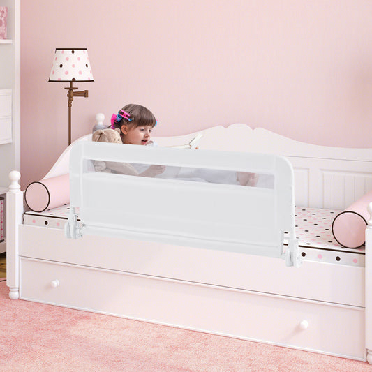 White Toddler Bed Rail | Foldable with Washable Cover