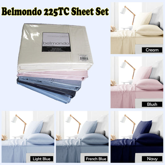 Belmondo Kids Single Sheet Set, Blush Pink Poly Cotton - Soft and cozy bedding for childrens rooms.