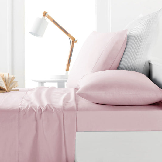 Belmondo Kids Single Sheet Set in Blush Pink for cozy, stylish childrens bedding.