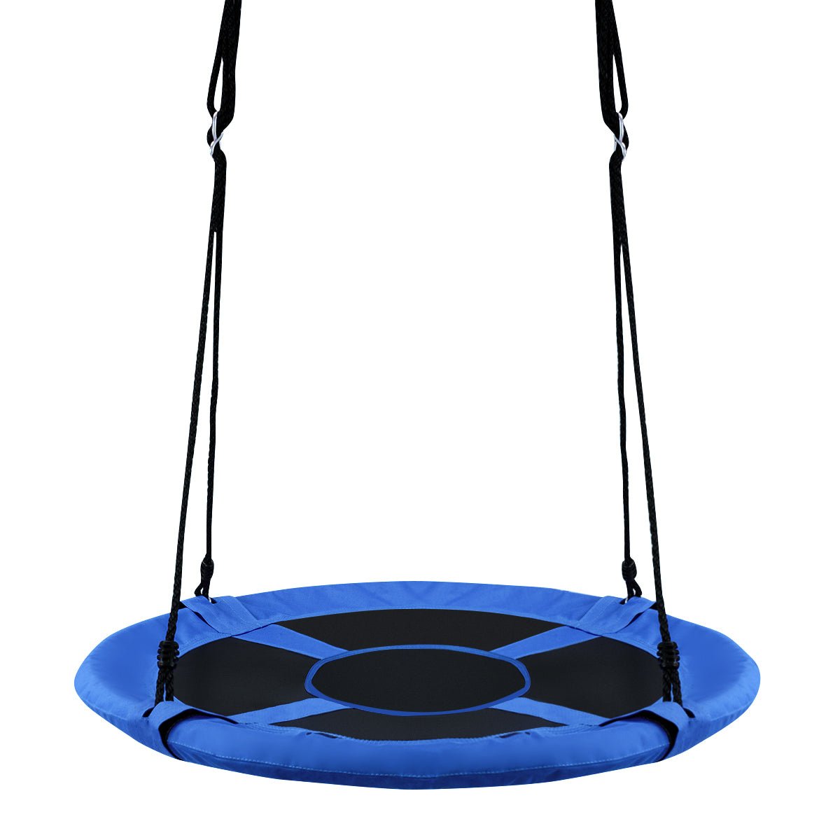 Blue Flying Saucer Tree Swing - 100cm diameter, perfect for outdoor play in childrens backyard.