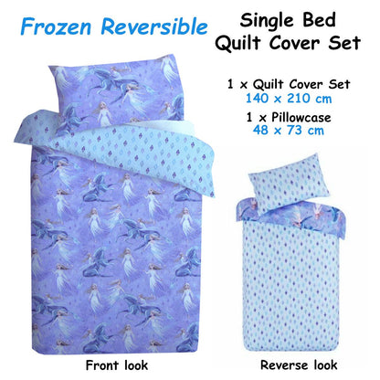 Elsa reversible quilt cover set from Caprice, ideal for kids Frozen-themed bedroom decor.