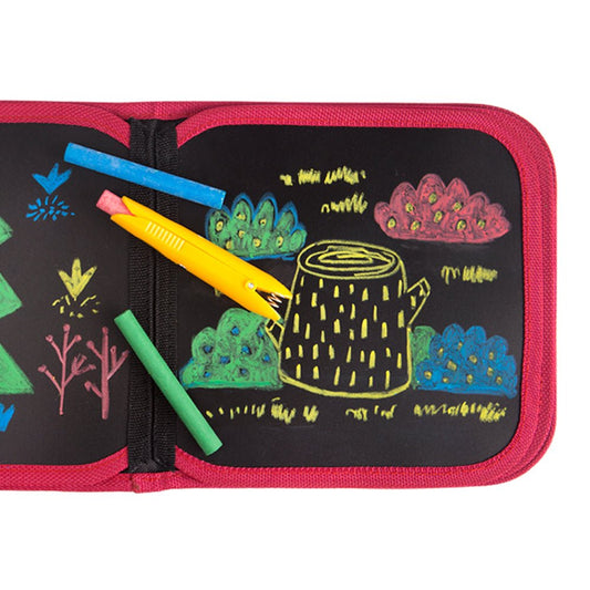 Chalk-A-Doodle Book Happy Kindergarten | Reusable chalkboard book for engaging, educational fun at home.