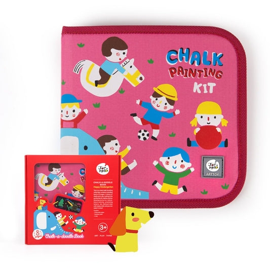 Chalk-A-Doodle Book Happy Kindergarten | Reusable chalk book for creative fun at home.