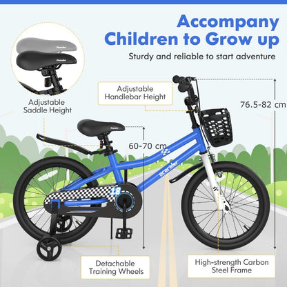 Children Training Bicycle | Blue 46cm Adjustable Dual Brake Bike