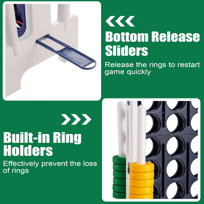 Connect 4 Jumbo Yellow Green Garden Game | 120cm Family Fun