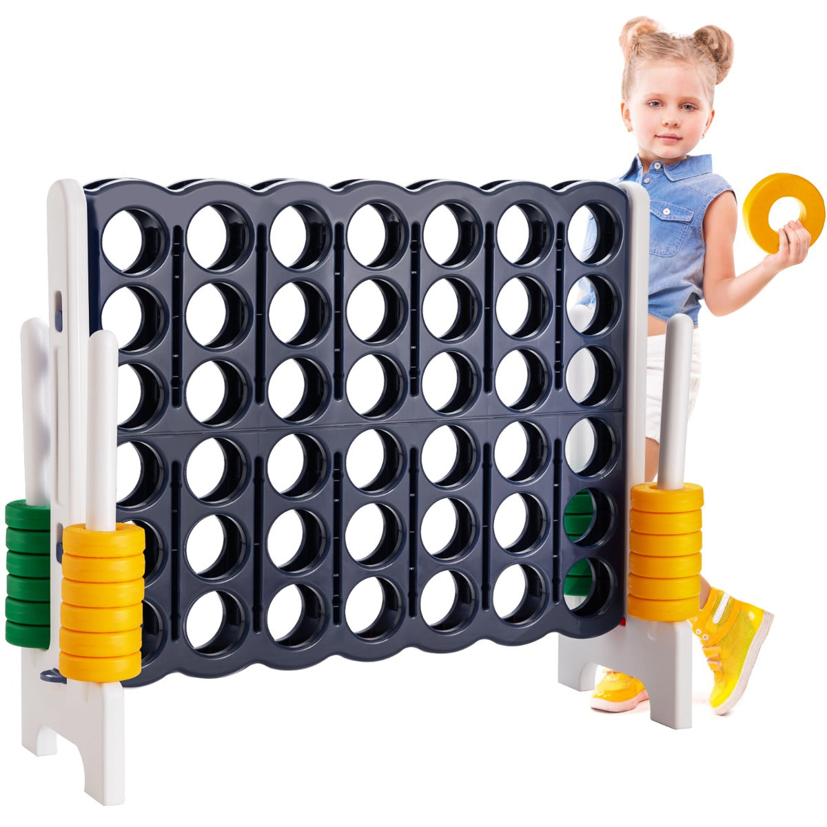 Connect 4 Jumbo Yellow Green Garden Game | 120cm Family Fun