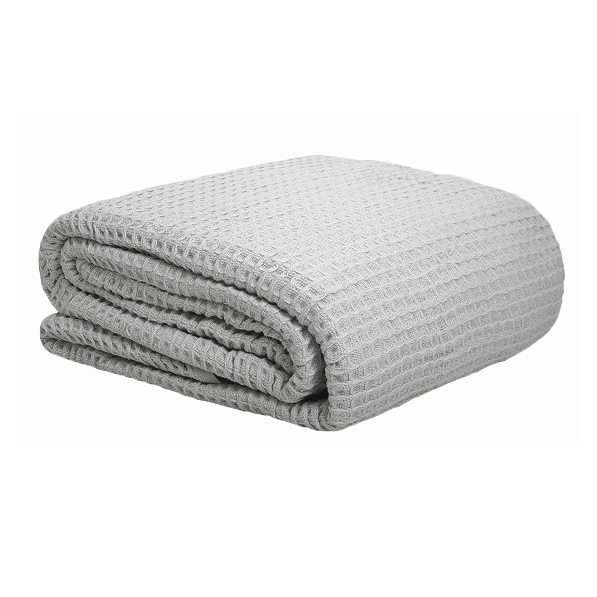 Silver single waffle blanket, 300GSM, made of soft cotton for childrens cozy sleep.