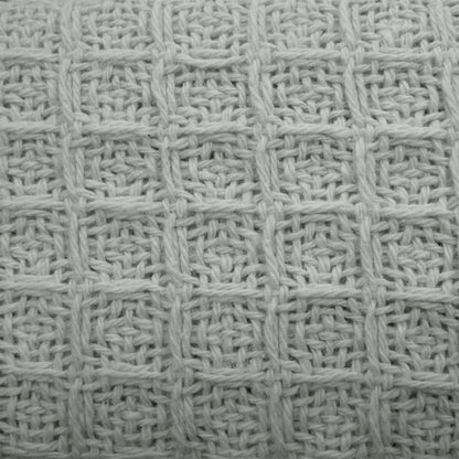 Silver 300GSM waffle blanket made of soft cotton, perfect for cozy childrens bedding.