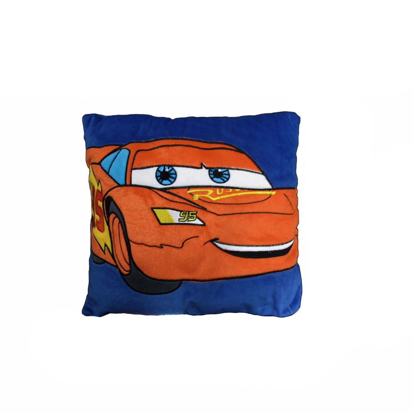 Disney Cars Lightning McQueen Kids Cushion, perfect for racecar-themed bedroom decor and playtime.