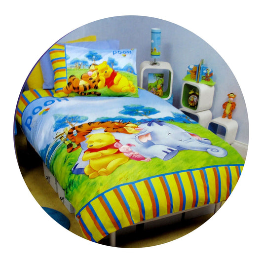 Disney Winnie the Pooh Tiger Quilt Cover Set for Kids, vibrant design for cozy bedrooms.