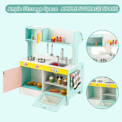 Kids play kitchen and diner set for interactive culinary playtime at home.