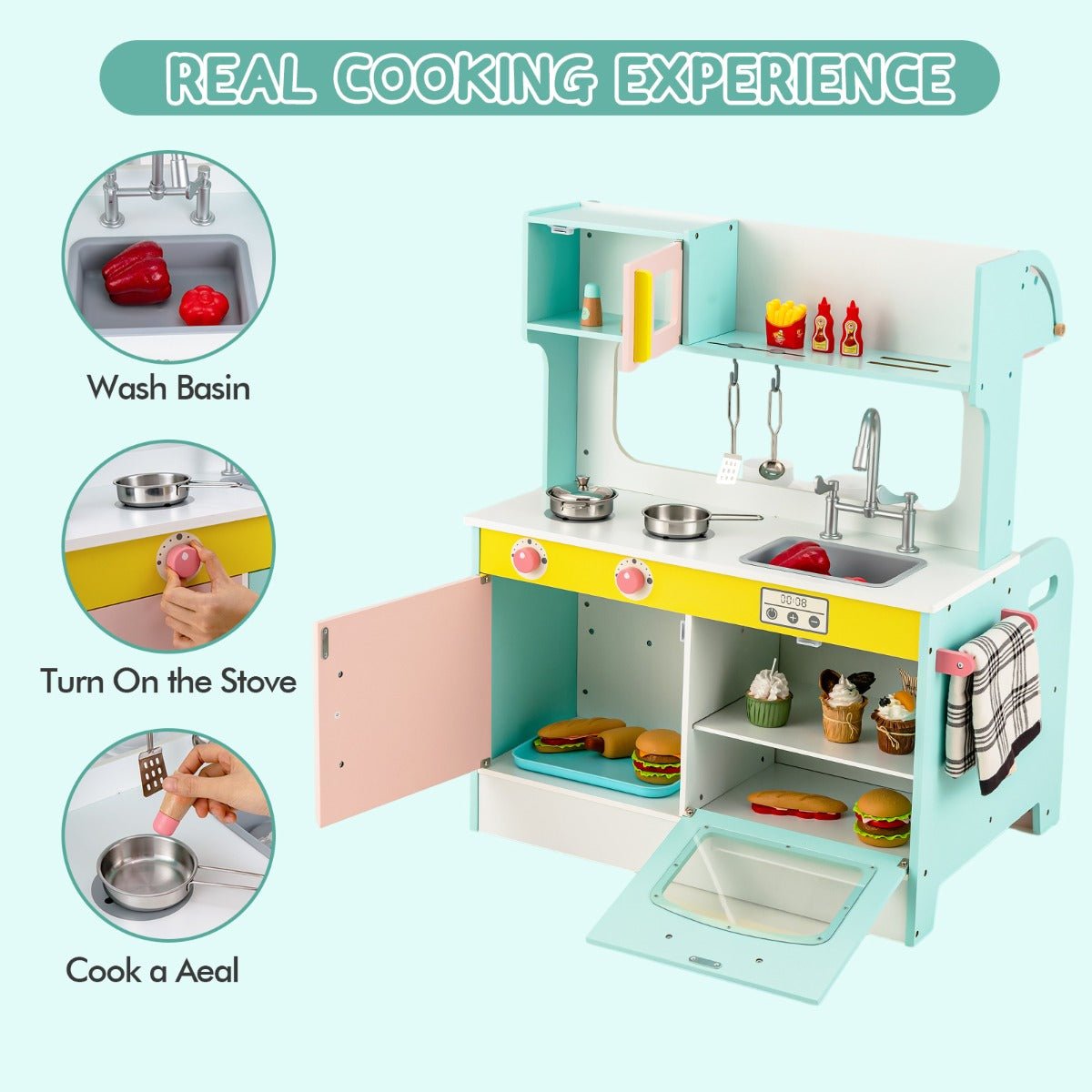 Kids kitchen and diner playset for interactive culinary fun at home, promoting imaginative play.