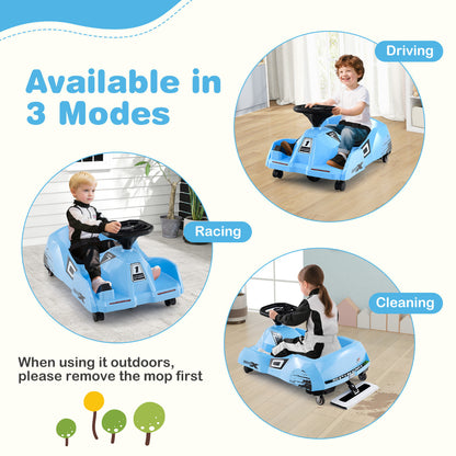 12V Blue Electric Go Kart | Remote Control | Music | Ages 2-5