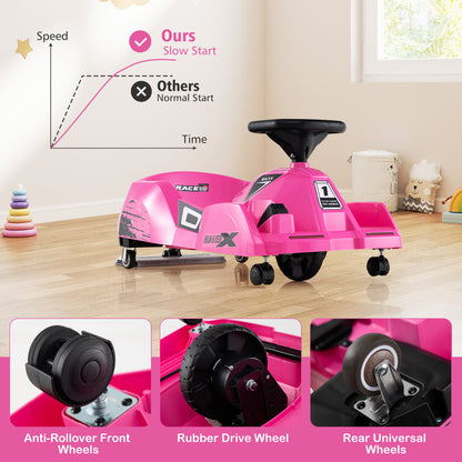 Pink Electric Go Kart 12V | Remote Control Ride On with Music