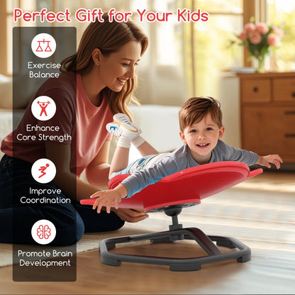 Elephant Sensory Swivel Chair | 360° Spinning Action Red Kids
